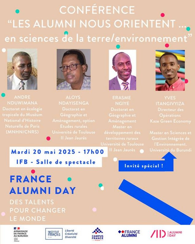 Affiche de la conférence France Alumni Day sur les sciences de la terre